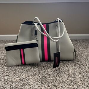 COPY - NWT Haute Shore Tote Purse (Pink, Grey, Green)